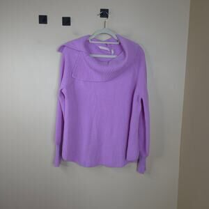 Soft Surroundings 100% Cashmere Tatiana Sweater in Lilac Size XL